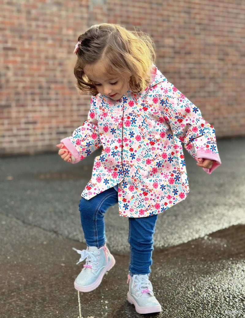 Arshiner Girl Baby Kid Waterproof Hooded Coat Jacket Outwear Raincoat Hoodies - Image 3