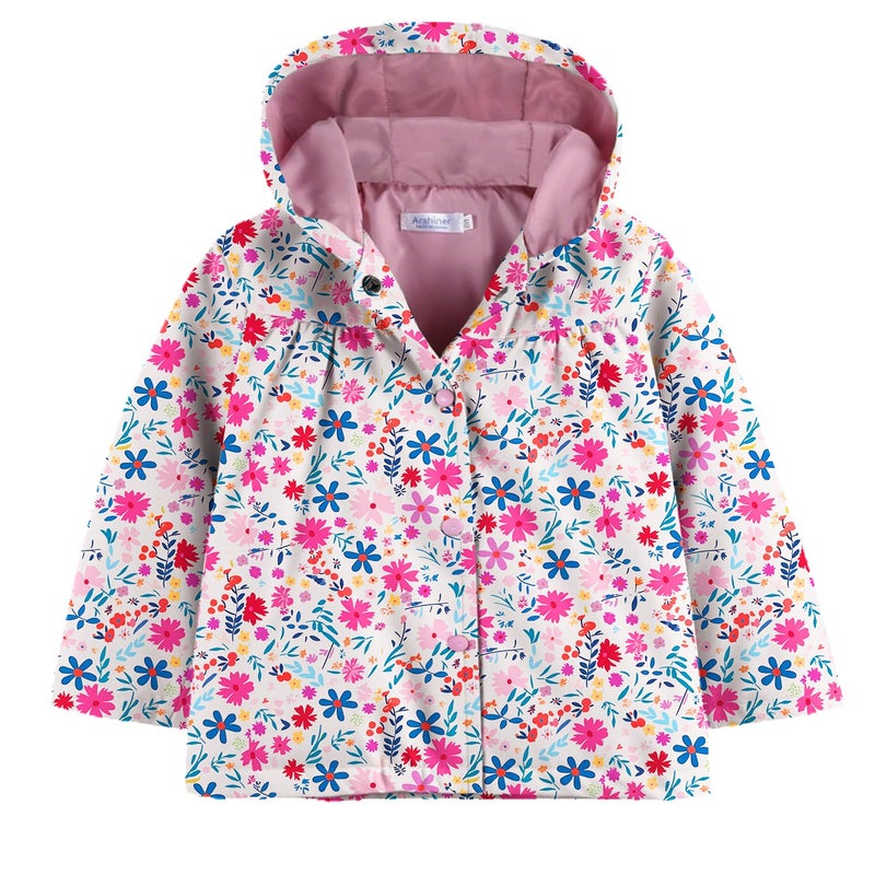 Arshiner Girl Baby Kid Waterproof Hooded Coat Jacket Outwear Raincoat Hoodies - Image 1