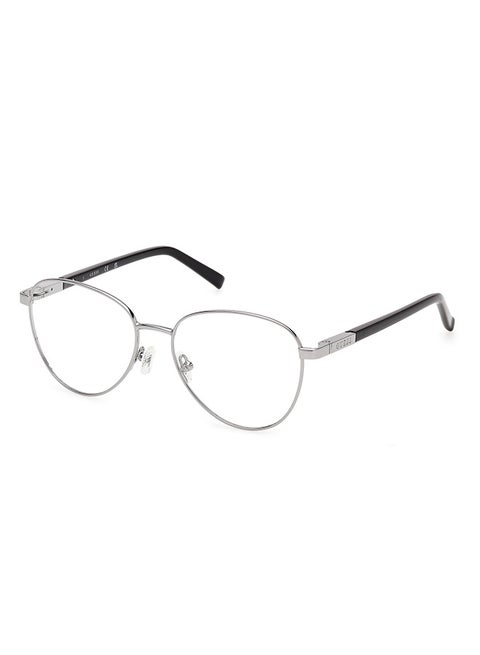Unisex Round Eyeglass Frames Shiny Light Ruthenium GUESS GU303700551 51 mm