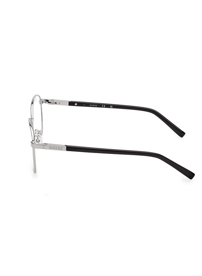 Unisex Round Eyeglass Frames Shiny Light Ruthenium GUESS GU303700551 51 mm