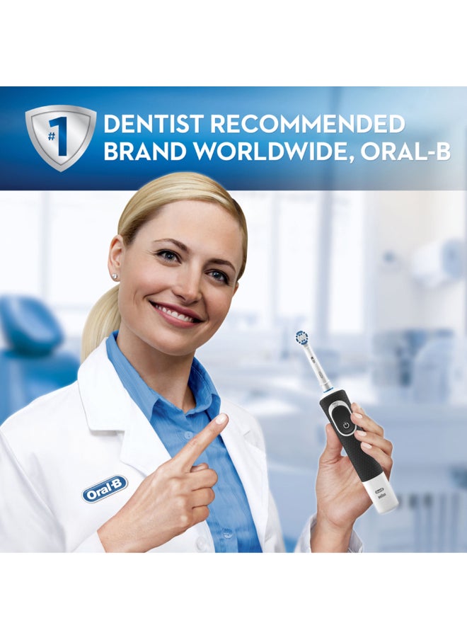 Oral-B - Vitality D100 Black And White 1+1 Free Bundle Electric Rechargeable Toothbrush, 2 Minutes Timer, Cross Action Brush Head, With Uae 3 Pin Plug - Image 1