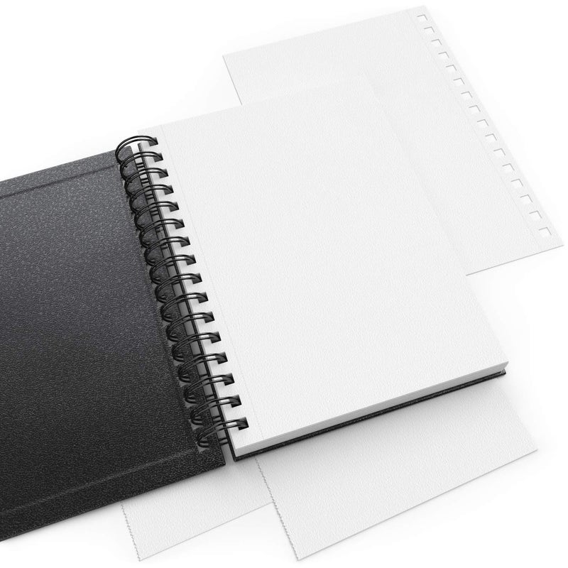 ARTEZA Watercolor Sketchbook Set, 3-Pack, 64 Pages per Book, 5.5 x 8.5 Inches, Black Hardcover Spiral Notebooks, 140-Pound Premium Watercolor Paper for Artists - Image 5