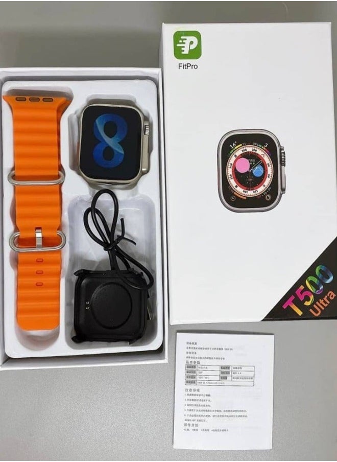 Generic - Bluetooth Full Touch Call Smartwatch T500 ULTRA  With Replaceable Strap - Image 1
