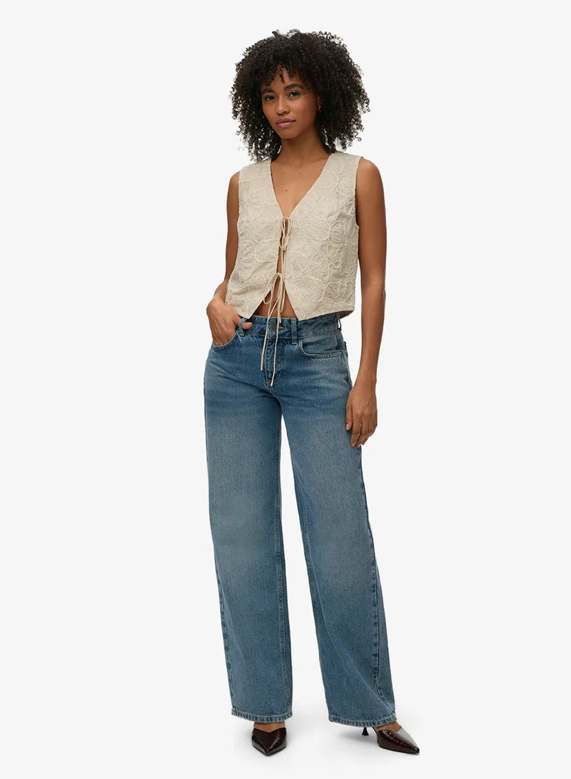Vero Moda  Vmmillia Embroidery Sleeveless Waistcoat for Women | Best Price UAE