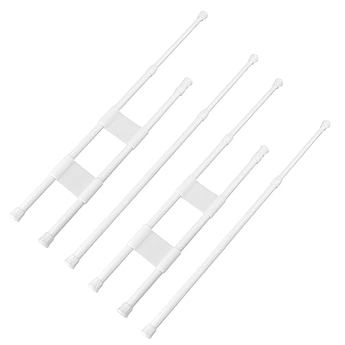 SAVITA 4pcs RV Refrigerator Bars, 15.8-27.6 Inch Adjustable RV Fridge Tension Bars Tension Rods Extendable RV Fridge Brace for Fixing Food Drinks RV Refrigerator Accessories (2 Double Bars, 2 Single Bars) - Image 1