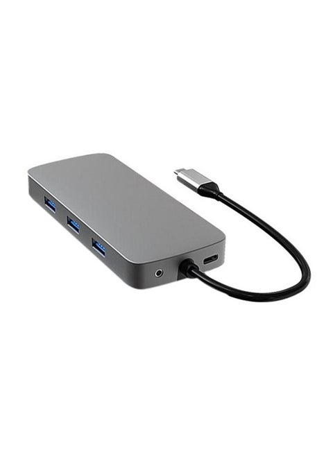 10 in 1 USB TypeC HUB Two USB Port 2.0 USB 3.0 Space Grey