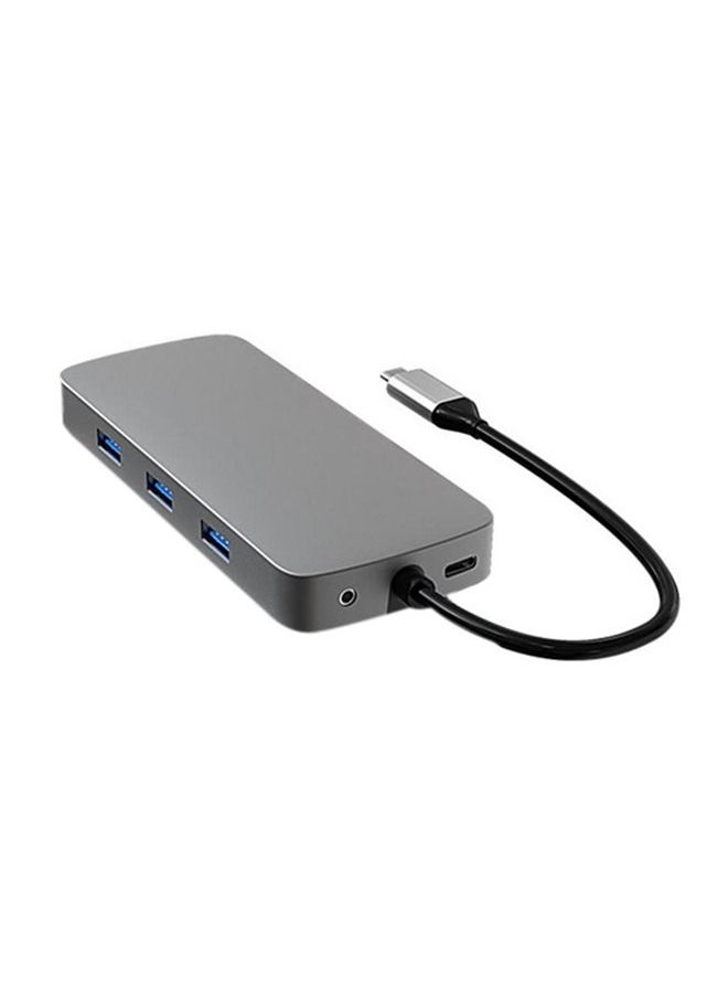 10 in 1 USB TypeC HUB Two USB Port 2.0 USB 3.0 Space Grey