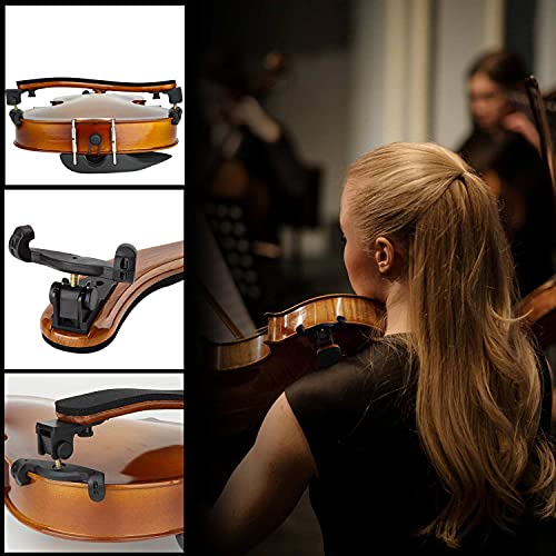 LMS Violin Shoulder Rest for 3/4 Size 4/4 Size Collapsible Shoulder Rest for Violin with Adjustable Feet Comfortable Foam Pad Mute for Kids Adults (3/4-4/4) - Image 2