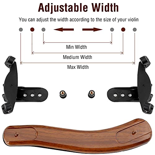 LMS Violin Shoulder Rest for 3/4 Size 4/4 Size Collapsible Shoulder Rest for Violin with Adjustable Feet Comfortable Foam Pad Mute for Kids Adults (3/4-4/4) - Image 5
