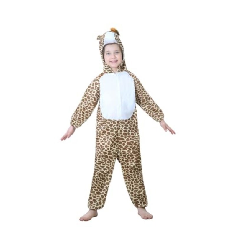 Giraffe Jumpsuit with Hood, Animal Fancy Dress, Party Outfit - Image 1