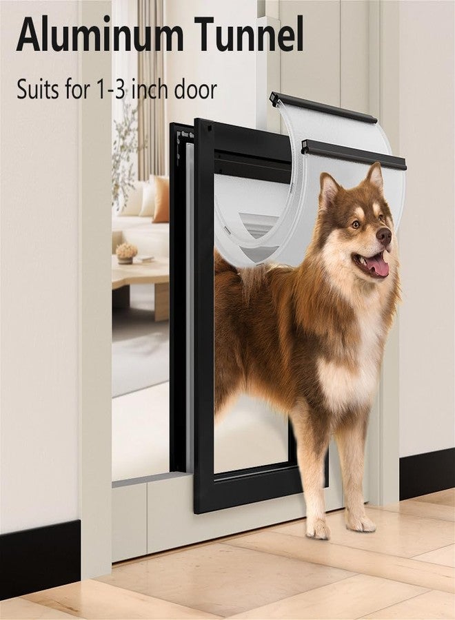 MAVRICPOWER [MAVRICPOWER] Aluminum Medium Dog Door with 2 Sliding Lock Panels, Doggie Door for Exterme Weahter, Never Rust Pet Door for Small Dogs Up to 30 lbs - Image 5