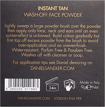 Daniel Sandler INSTANT TAN WASHOFF FACE POWDER BRONZER WaterResistant Matte Bronzing Powder for Natural SunKissed Glow ColourBalanced Formula - Image 3