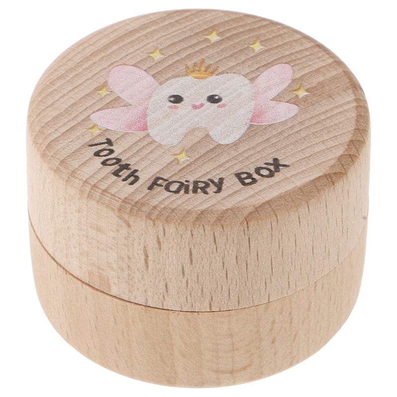 First Tooth Collection Container, Safe Wood Keepsake Box for Baby Teeth Storage - Image 1