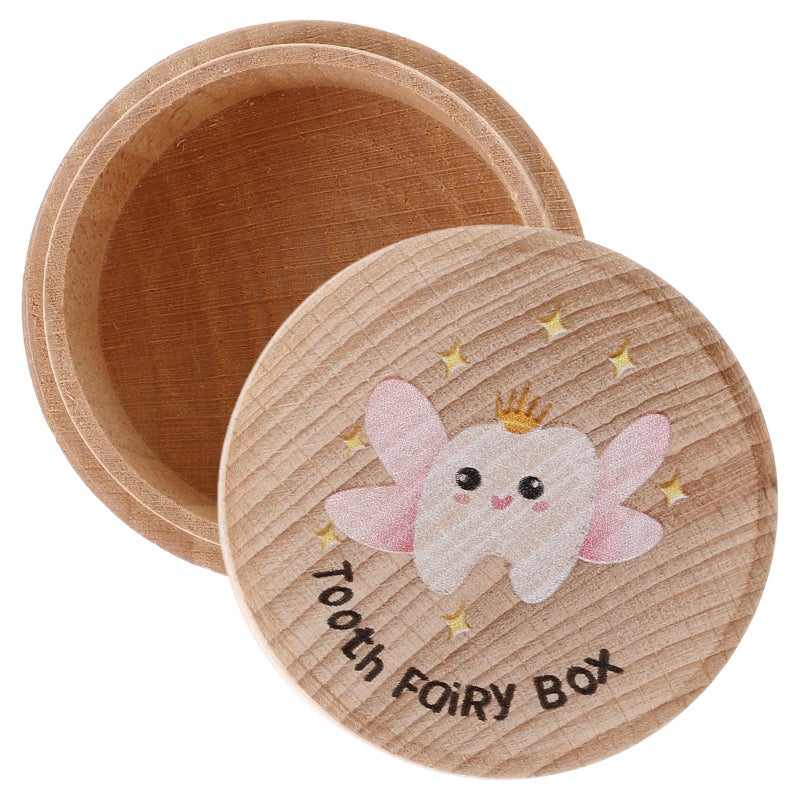 First Tooth Collection Container, Safe Wood Keepsake Box for Baby Teeth Storage - Image 3