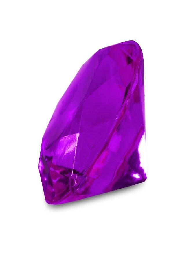 Super Z Outlet Super Z Outlet Acrylic Color Faux Round Diamond Crystals Treasure Gems for Table Scatters, Vase Fillers, Event, Wedding, Birthday Decoration Favor, Arts & Crafts (1 Pound, 240 Pieces) (Purple)  - Image 2