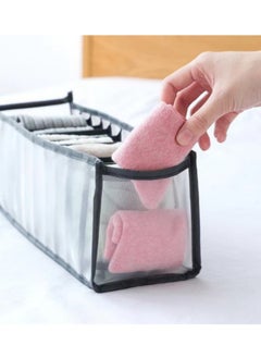 Generic Underwear Drawer Organizer Foldable Closet Clothes Dividers Nylon Dresser Compartments Storage Box Fit for Socks Underpants Panties and Ties Organization  - Image 2