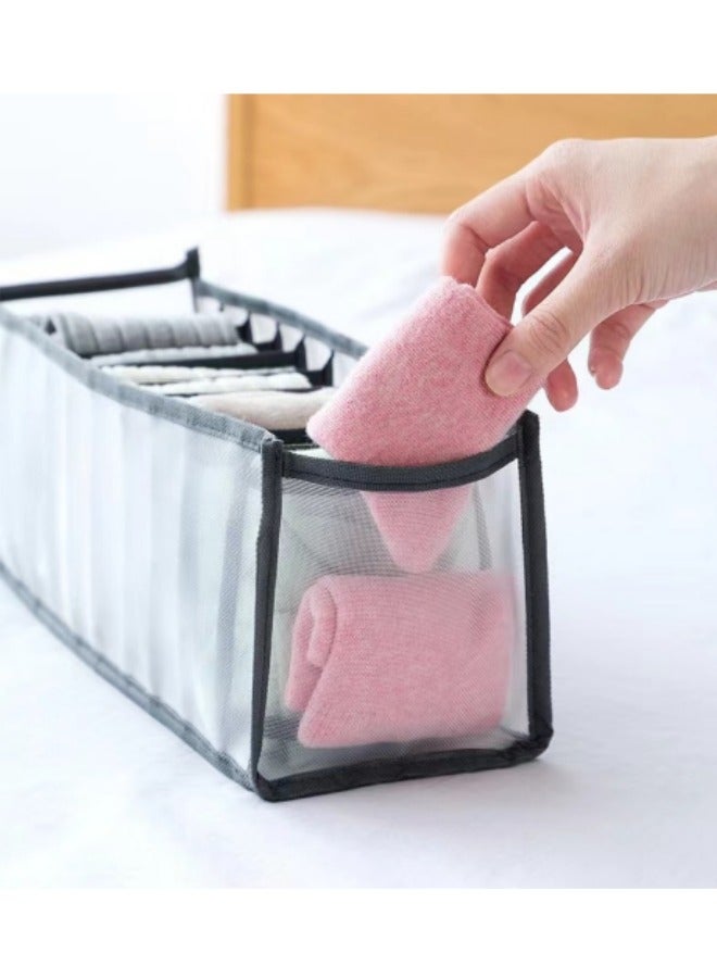 Underwear Drawer Organizer Foldable Closet Clothes Dividers Nylon Dresser Compartments Storage Box Fit for Socks Underpants Panties and Ties Organization  - Image 2