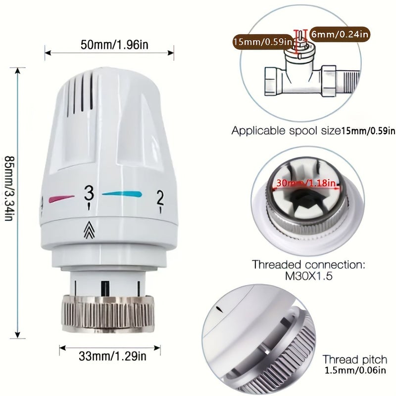 1pc DN15 Thermostatic Cooler Valve Automatic Temperature Control No Power Needed - Image 3