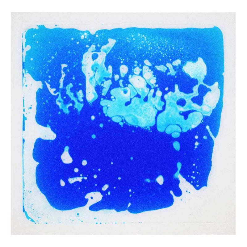 LONGKING بلاط حسي 12" × 12" لمراكز اللعب للأطفال، بلاط أرضي حسي، بلاط سائل، منتجات حسية للتوحد، أزرق - Image 1