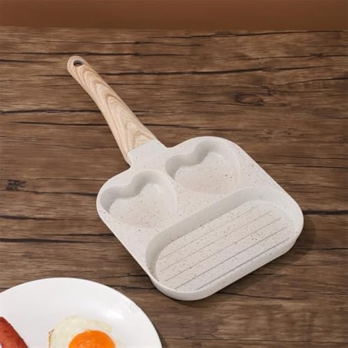 Unity 1 Pcs Breakfast Frying Pan 3Cup Egg Frying Pan Nonstick Granite Omelette Skillet Pancake Pan And Egg Cooker And Grill PanFor Burger Eggs Ham Suitable For Gas And Induction Cooktops - Image 5