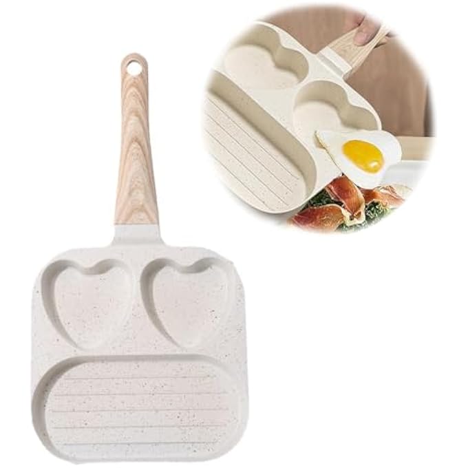 Unity 1 Pcs Breakfast Frying Pan 3Cup Egg Frying Pan Nonstick Granite Omelette Skillet Pancake Pan And Egg Cooker And Grill PanFor Burger Eggs Ham Suitable For Gas And Induction Cooktops - Image 1