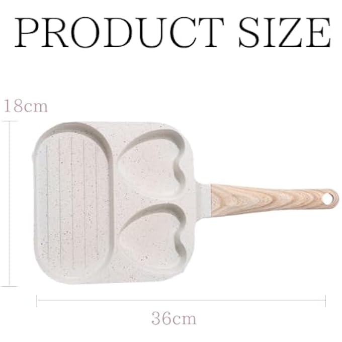 Unity 1 Pcs Breakfast Frying Pan 3Cup Egg Frying Pan Nonstick Granite Omelette Skillet Pancake Pan And Egg Cooker And Grill PanFor Burger Eggs Ham Suitable For Gas And Induction Cooktops - Image 3