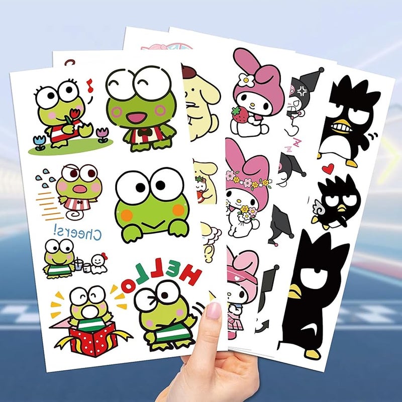 BERFLYTER Cartoon My Melody Kuromi Cinnamoroll Pompompurin Keroppi Temporary Tattoos & Face Stickers For Kids,Party Favors,Tattoos Art Make up Deco BJHSL - Image 5