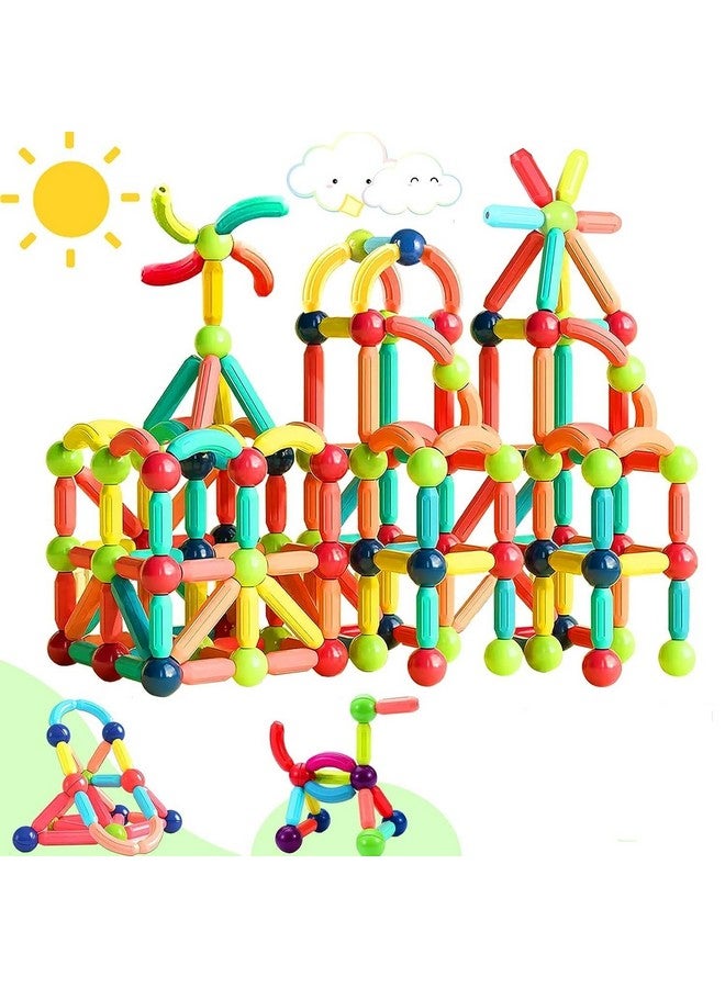 TEC TAVAKKAL Magnetic Sticks Building Blocks for Kids Toys for Girls | Magnetic Toys for Boys Age 3+ Year 4 5 6 7 8 10 12 14 Old Educational Stem Learning Magnet Stick with Balls Game Set (25 PCS) - Image 1