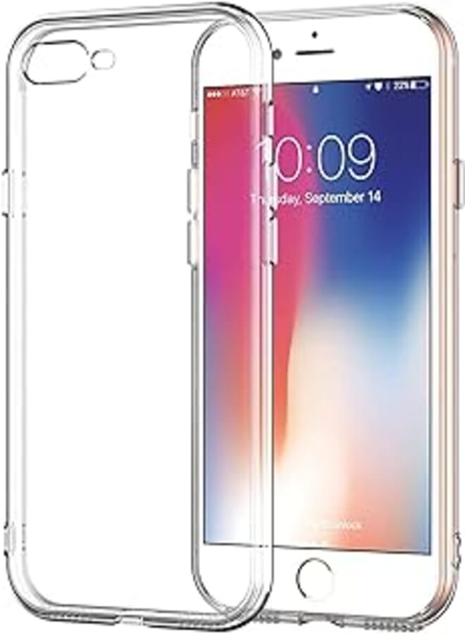 Super Shine Crystal Clear Cover for Apple iPhone 7 Plus / 8 Plus Ultra Protection and Drop Absorbtion with 1.5mm Thin Case - Transparent