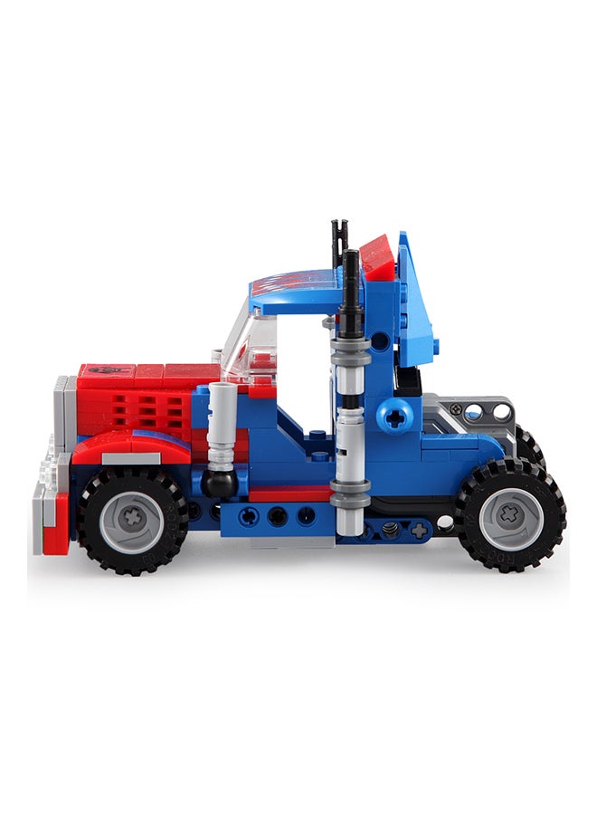 CaDA CaDA 2 in 1 Car Toy Building Blocks Blue & Red Optimus Robot  C52019W 251pcs for +6 Years old  - Image 5