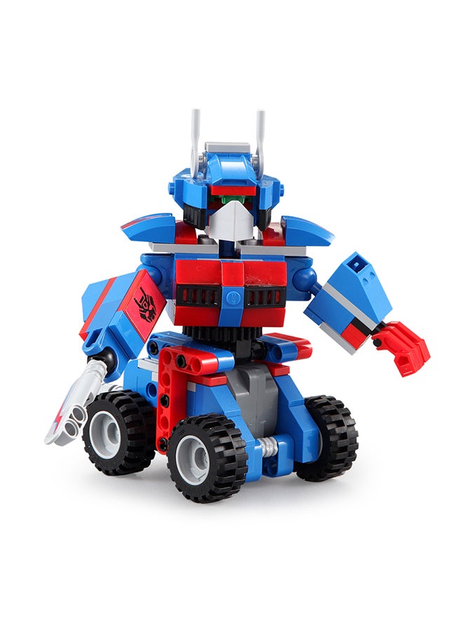 CaDA CaDA 2 in 1 Car Toy Building Blocks Blue & Red Optimus Robot  C52019W 251pcs for +6 Years old  - Image 3