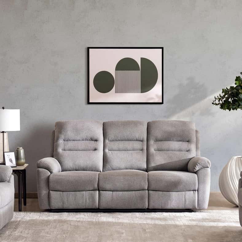 Pan Home JOVO 3 SEATER RECLINER - GREY - Image 3