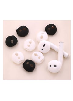 KASTWAVE 5 Pairs Silicone Earbuds for Air Pods 2, Ultra-Thin Slim Rubber Ear Tips Ear Gels Anti-Slip Earbuds Cover, Compatible with Apple AirPods 2 (2 Pairs Black, 3 Pairs White, Fit in The Charging Case)  - Image 4