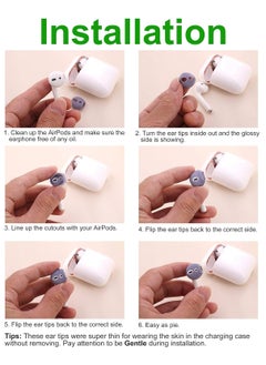 KASTWAVE 5 Pairs Silicone Earbuds for Air Pods 2, Ultra-Thin Slim Rubber Ear Tips Ear Gels Anti-Slip Earbuds Cover, Compatible with Apple AirPods 2 (2 Pairs Black, 3 Pairs White, Fit in The Charging Case)  - Image 3