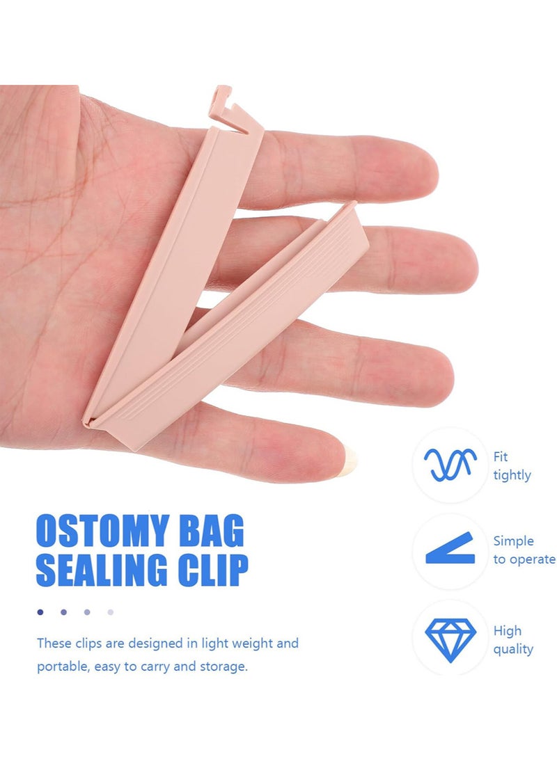 Generic 10 Pieces Ostomy Bag Clip Colostomy Ostomy Supplies Drainable Pouch Clamp Tail, Reusable for Colostomy Bags, Universal Curved Closure Leakproof Colostomy Sealing Bars  - Image 2