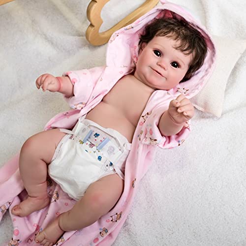 TATU Reborn Baby Dolls Diapers 22 inch Newborn Reusable 6-Piece Pack Fit 18-22in , Alive - Image 3