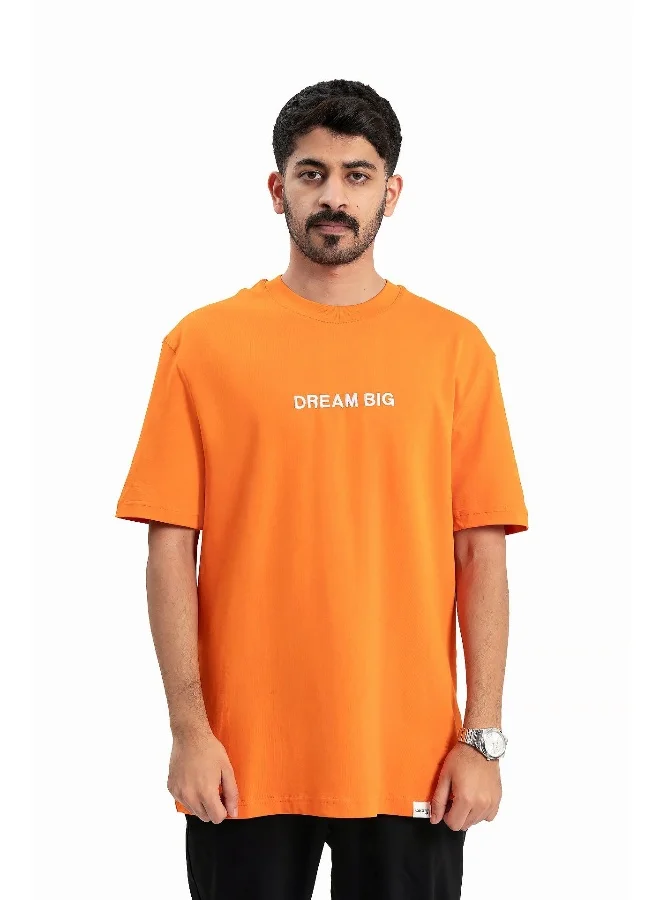 Wecre8 Men's Orange Dream Big T-shirt