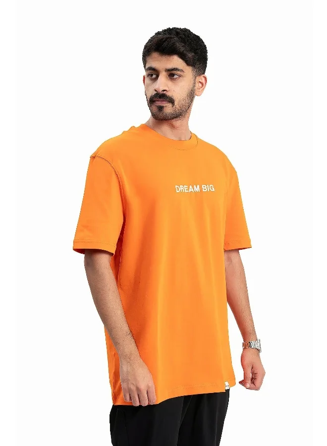 Wecre8 Men's Orange Dream Big T-shirt