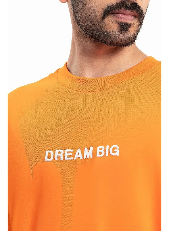 Wecre8 Men's Orange Dream Big T-shirt