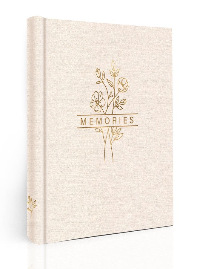 Holoary Photo Album 4x6 200 Photos with Writing Area, 200 Pockets Picture Album, Linen Fabric Cover Big Picture Book for Photos, 4x6 Photo Albums for Memories Family Weddings Travel(Beige) - Image 1