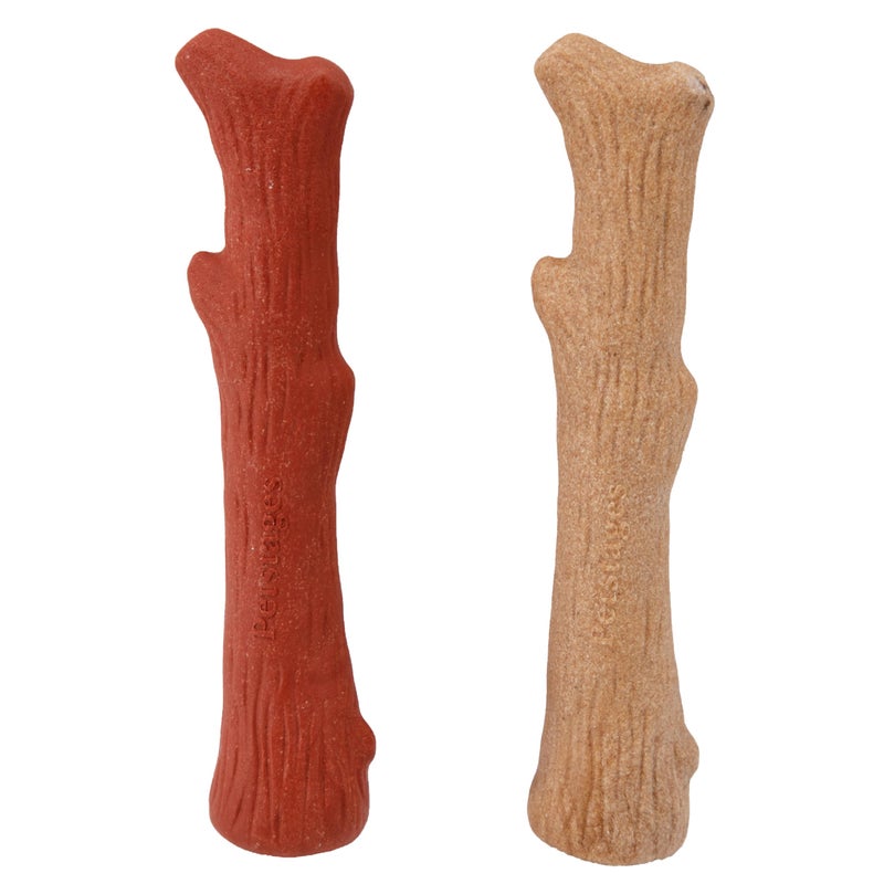 Outward Hound Dogwood Durable Dog Chew Toys, Real Wood & Mesquite, 2-Pack, Medium - Image 1