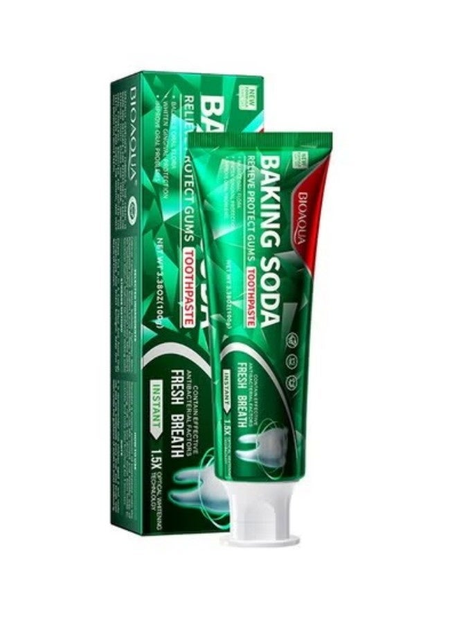 BIOAOUA Baking Soda Toothpaste, Clean Attached Plaque and Tartar, Whiten Teeth, Clean and Purify Mouth 100g - Image 1