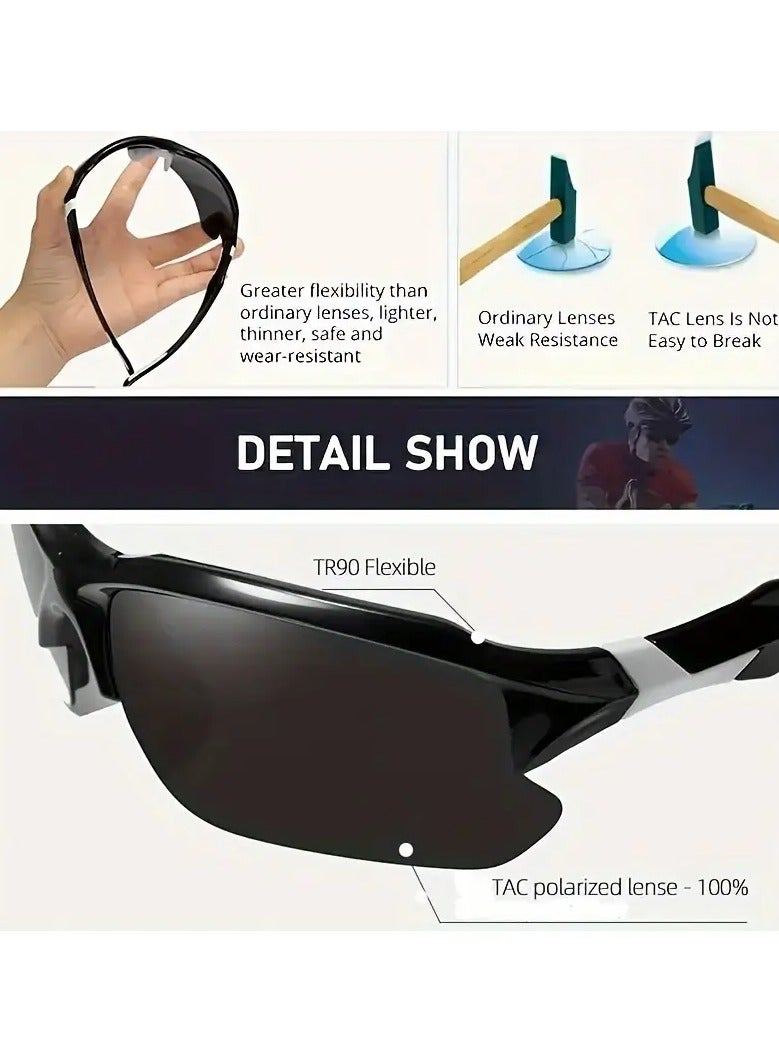 Ucanbe Men’s Fashion Multi‑Sport Protective Glasses – Lightweight Durable Frame for Cycling, Golf, Fishing & Running  - Image 5