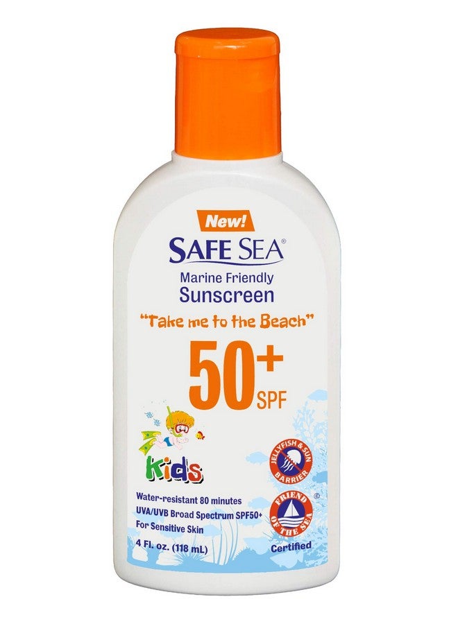 safe sea Spf50+ Kids Sunscreen Jellyfish And Sea Lice Protective Lotion. Very Water Resistant Sensitive Skin Reefsafe Sunscreen. Oxybenzone And Octinoxate Free Paraben Free 4 Fl. Oz. Pack Of 2 - Image 5