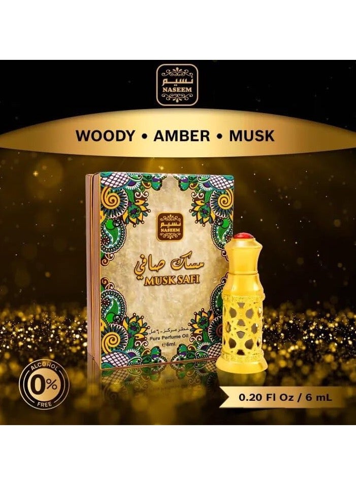 نسيم زيت عطر نسيم مسك صافي، 6 مل، للرجال والنساء | مزيج غني من المسك والعنبر وخشب الصندل، أو دو برفوم | عطر يدوم طويلًا، مضاد للحساسية | رائحة فاخرة خالية من الكحول، لطيفة على البشرة  - Image 3