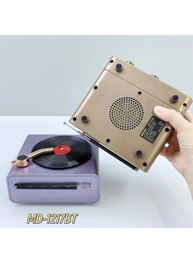 ماير راديو كلاسيكى MD-1217BT مع مكبر صوت على شكل فوتوغراف وبطارية قابلة لإعادة الشحن - Image 4