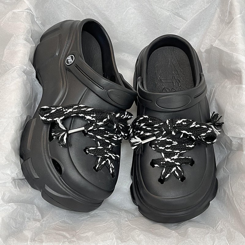 Popular Couple Super Thick Outing Sweating Dog Men'S Outer Wear Clogs Women'S Beach Shoes Thick Soles Heightening Sandals - Image 1