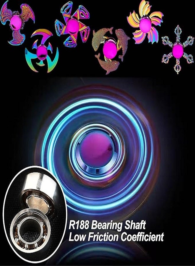 Spinner Pack of 6 fidget spinners, spinner toys for children, spinner finger bearing finger tri-spinner toy. Stress relief, anti-anxiety, sensory toy, children and adults. - Image 3