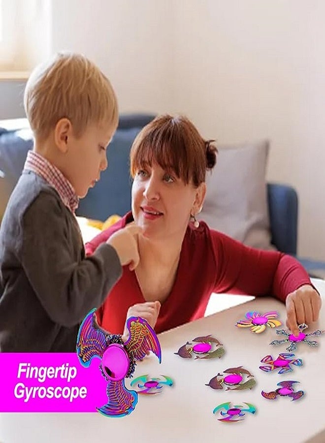 Spinner Pack of 6 fidget spinners, spinner toys for children, spinner finger bearing finger tri-spinner toy. Stress relief, anti-anxiety, sensory toy, children and adults. - Image 5