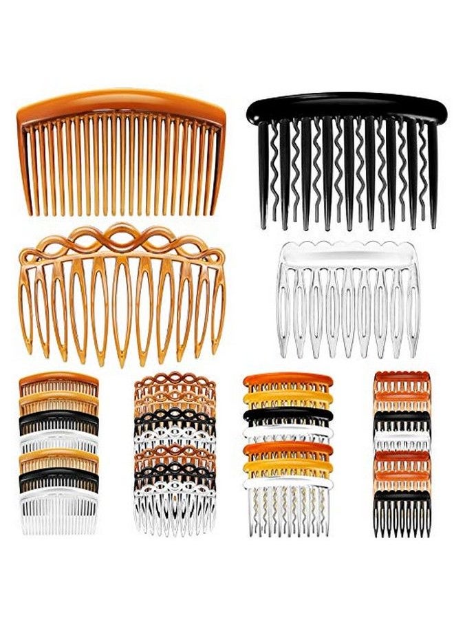 Chuangdi 32 Pieces French Hair Side Combs Set Plastic Twist Comb With Hair Clip Combs Accessories Bridal Wedding Veil Comb For Girls Women (9/11/17/23 Teeth)  - Image 3